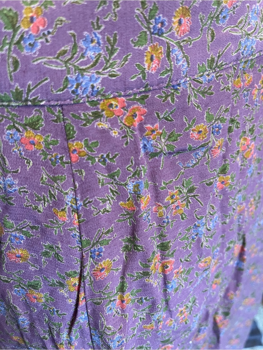 GAP Women's Purple Floral Button-Front Maxi Skirt - Picture 4 of 5